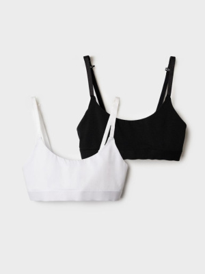 Бюстгальтер трикотажный для девочек, 2 шт в комплекте