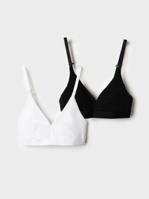 Бюстгальтер трикотажный для девочек, 2 шт в комплекте