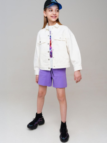 Куртка текстильная джинсовая для девочек