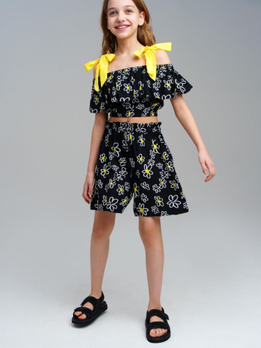 Комплект текстильный для девочек: топ, шорты