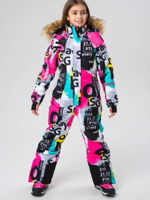 Комбинезон текстильный с полиуретановым покрытием для девочек