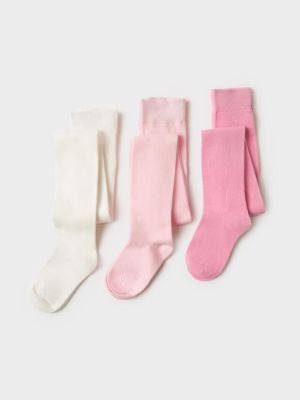 Колготки трикотажные для девочек, 3 пары в комплекте