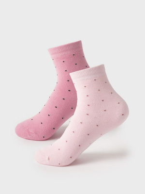 Носки трикотажные махровые для девочек, 2 пары в комплекте