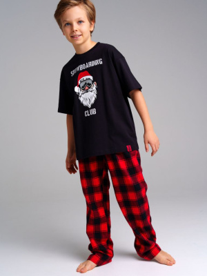 Комплект для мальчиков: брюки текстильные, фуфайка трикотажная (футболка)