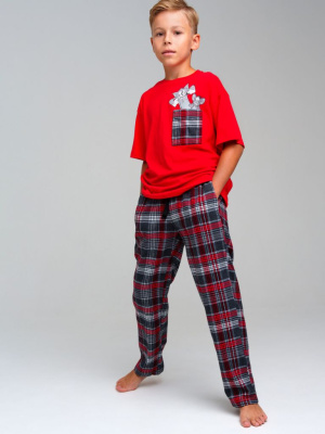 Комплект для мальчиков: брюки текстильные, фуфайка трикотажная (футболка)