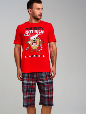 Комплект для мужчин: фуфайка (футболка) трикотажная, шорты текстильные