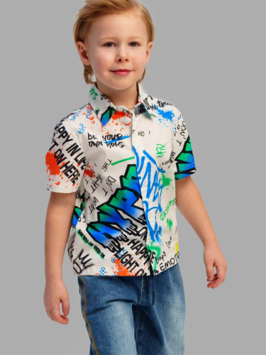 Сорочка текстильная для мальчиков (regular fit)
