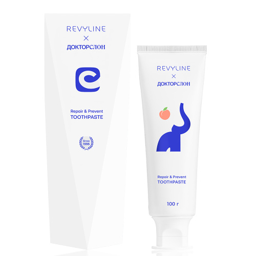 Зубная паста Revyline & Доктор Слон Peach Ice Tea, 100 г