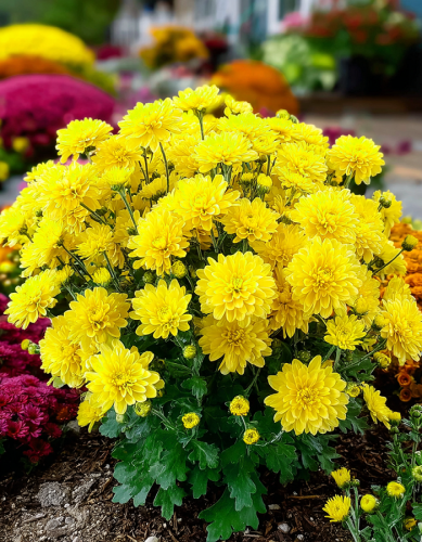 Хризантема Фонтайм Еллоу ASF 1 шт Р9