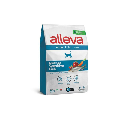 Alleva Equilibrium Sensitive Venison Adult Cat сухой корм для кошек, с чувствительным пищеварением, с РЫБОЙ  - 1,5 кг повседневный супер премиум низкозерновые для взрослых с рыбой мешок Импортный корм 1 уп. х 1 шт. х 1.5 кг
