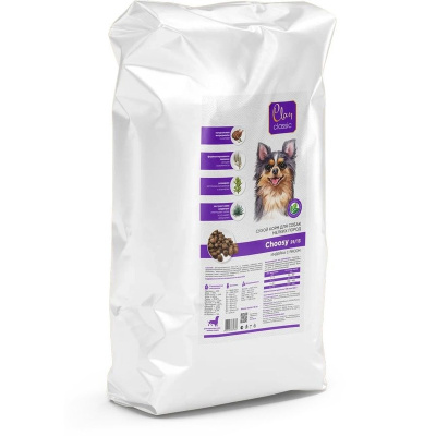 Clan Classic Choosy 25/13 сухой корм для собак мелких пород, с индейкой - 10 кг супер премиум для взрослых с индейкой породы мелкого размера мешок Россия 1 уп. х 1 шт. х 10 кг