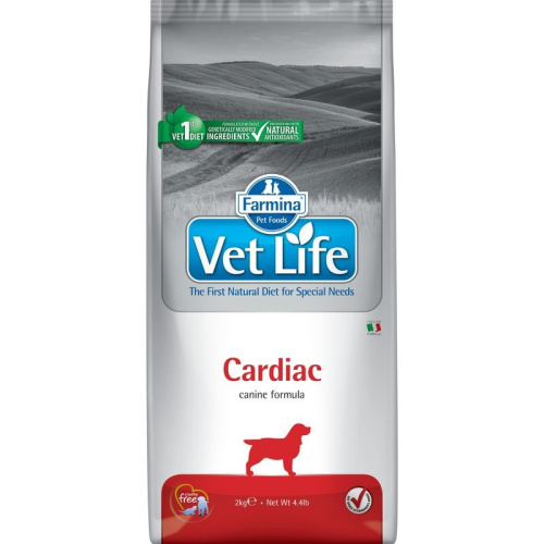Farmina Vet Life Dog Cardiac ветеринарный диетический сухой корм для взрослых собак с хронической сердечной недостаточностью - 2 кг диетические супер премиум для взрослых с курицей для всех пород мешок Импортный корм 1 уп. х 1 шт. х 2 кг