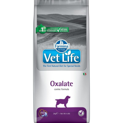 Farmina Vet Life Dog Oxalate ветеринарный корм для взрослых собак с мочекаменной болезнью уратного, оксалатного и цистиного типа - 2 кг диетические супер премиум без курицы для взрослых с яйцом для всех пород мешок Импортный корм 1 уп. х 1 шт. х 2 кг