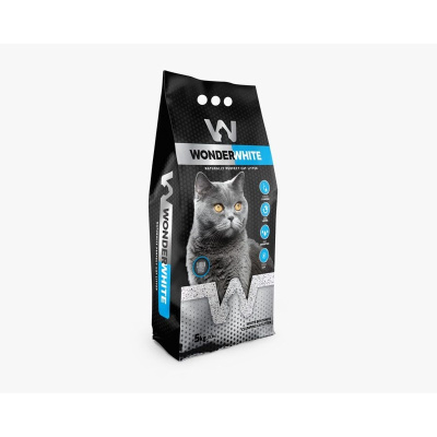 Wonder White Carbon Effect наполнитель для кошек комкующийся c активированным углем без ароматизатора - 5 кг домашнее содержание для всех возрастов мешок Турция 1 уп. х 1 шт. х 5 кг