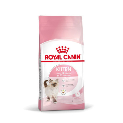 Royal Canin Kitten полнорационный сухой корм для котят в период второй фазы роста до 12 месяцев - 4 кг повседневный супер премиум для котят с курицей мешок Россия 1 уп. х 1 шт. х 4 кг