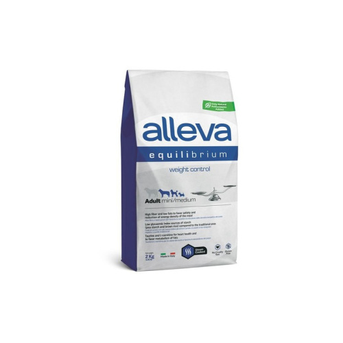 Alleva Equilibrium Weight Control Adult Mini/Medium сухой корм для собак мелких и средних пород, для контроля веса, с КУРИЦЕЙ - 2 кг повседневный супер премиум низкозерновые для взрослых с курицей породы мелкого размера мешок Импортный корм 1 уп. х 1 шт. 