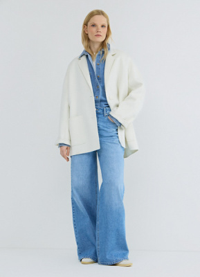 Лёгкое пальто с шерстью, Бежевый