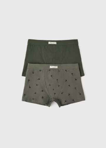 Трусы-боксеры для мальчиков, 2 шт., Зеленый