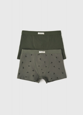 Трусы-боксеры для мальчиков, 2 шт., Зеленый