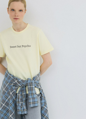 Футболка с принтом, Желтый