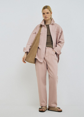 Джинсы Balloon с высокой посадкой, Розовый