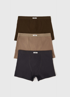 Трусы-боксеры для мальчиков, 3 шт., Бежевый