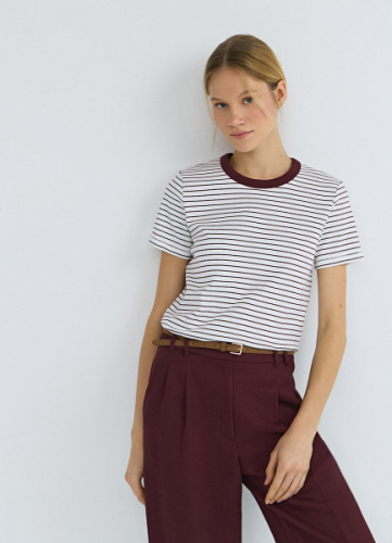 Базовая футболка из плотного хлопка, Фиолетовый