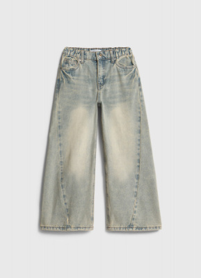 Джинсы Wide leg для девочек, Голубой
