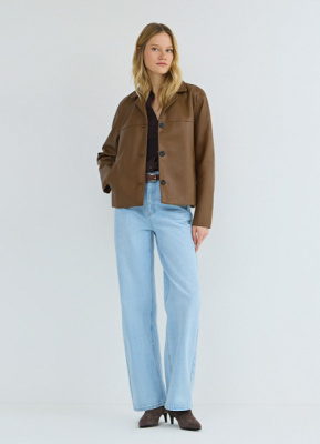 Куртка из искусственной кожи, Желтый