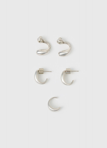 Серьги женские, 3 шт., Серебряный