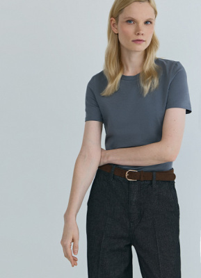 Базовая футболка из хлопка, Серый