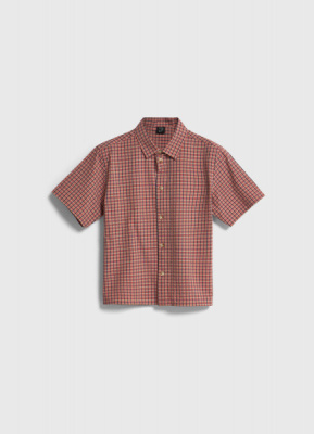 Рубашка из ткани с жатым эффектом для мальчиков, Красный