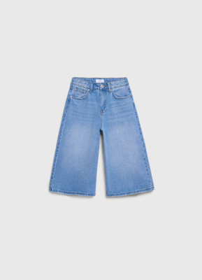 Шорты-бермуды из денима для девочек, Голубой