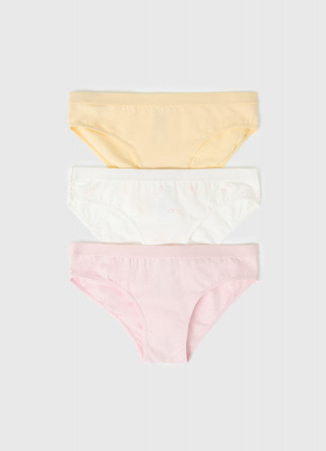 Трусы-слипы с принтом для девочек, 3 шт., Мультицвет