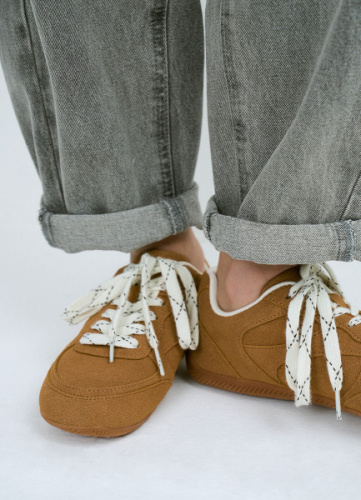 Кеды из искусственной замши для девочек, Оранжевый