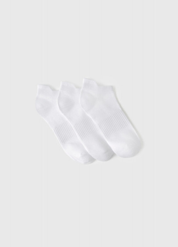 Короткие носки для девочек, 3 пары, Белый