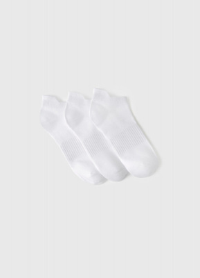 Короткие носки для девочек, 3 пары, Белый