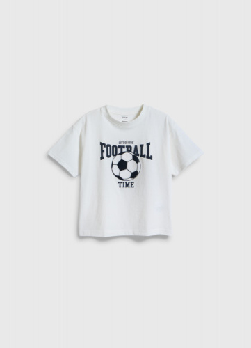 Футболка с объёмным принтом для мальчиков, Бежевый