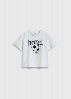 Футболка с объёмным принтом для мальчиков, Бежевый