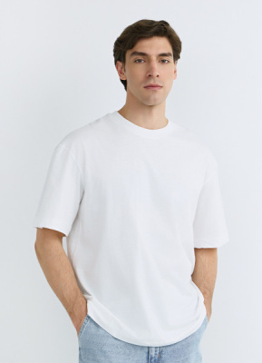 Футболка с объёмным принтом, Белый