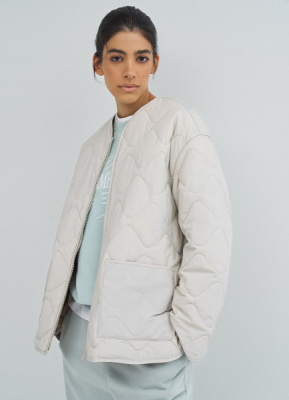 Легкая стёганая утеплённая куртка, Бежевый