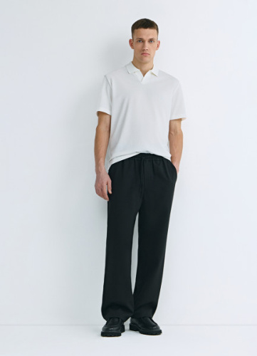 Поло из шелковистого пике, Белый