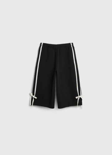 Шорты с контрастными бантами для девочек, Черный