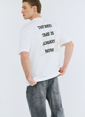 Футболка с принтом, Белый