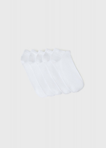 Короткие носки, 5 пар, Белый