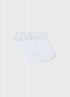 Короткие носки, 5 пар, Белый