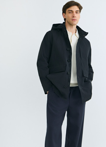 Куртка со съёмным капюшоном, Синий