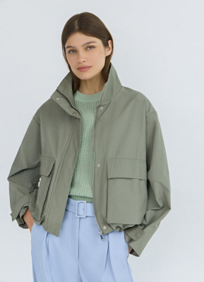 Лёгкая куртка с воротником-стойкой, Желтый