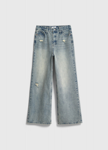 Джинсы Wide leg для девочек, Голубой