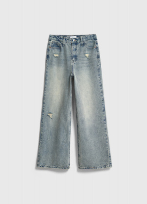 Джинсы Wide leg для девочек, Голубой